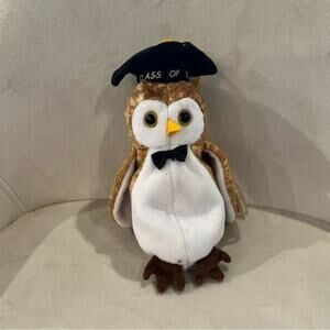 Ty Beanie Baby Wisest the Owl, NWT